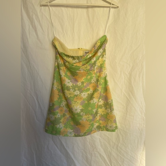Princess Polly colorful floral mini strapless dress Size 6 NEW - Picture 2 of 10